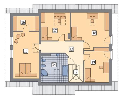 Rzut poddasza POW. 111,1 m²