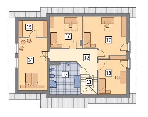 Rzut poddasza POW. 111,0 m²