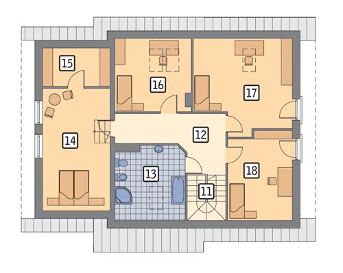 Rzut poddasza POW. 111,0 m²