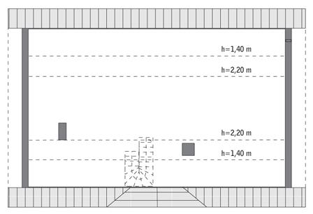 Rzut poddasza: do indywidualnej adaptacji (70,3 m2 powierzchni użytkowej)