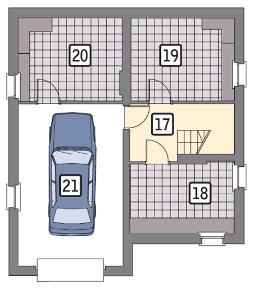 Rzut piwnicy POW. 66,7 m²
