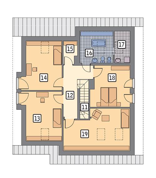 Rzut poddasza POW. 112,2 m²