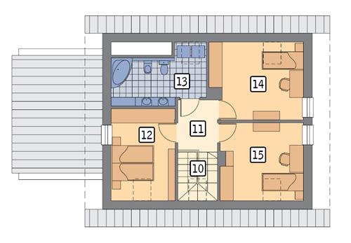Rzut poddasza POW. 56,1 m²