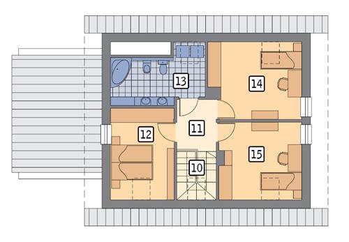 Rzut poddasza POW. 56,1 m²