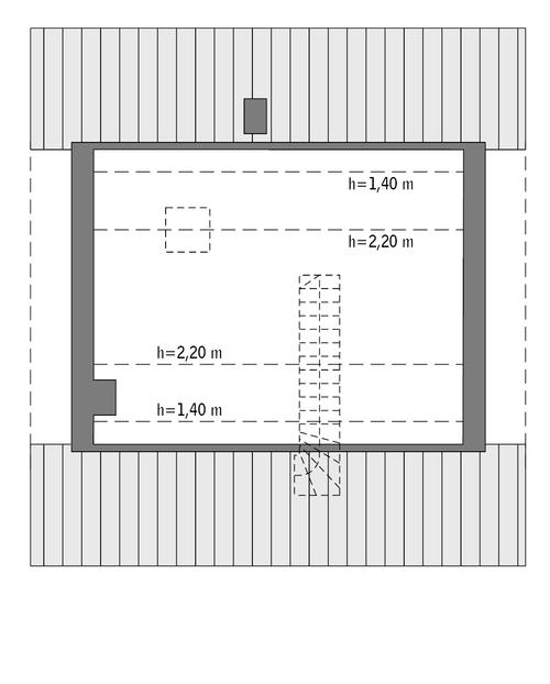 Rzut poddasza: Do indywidualnej adaptacji (26,2 m2 powierzchni użytkowej)