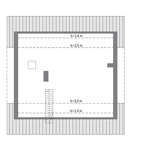 Rzut poddasza: do indywidualnej adaptacji 87,2 m2 powierzchni użytkowej)