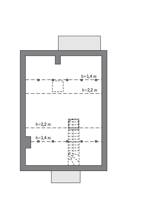 Rzut poddasza: Do indywidualnej adaptacji (25,2 m2 powierzchni użytkowej)