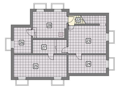 Rzut piwnicy POW. 111,8 m²