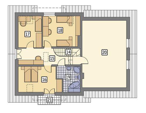Rzut poddasza POW. 126,7 m²