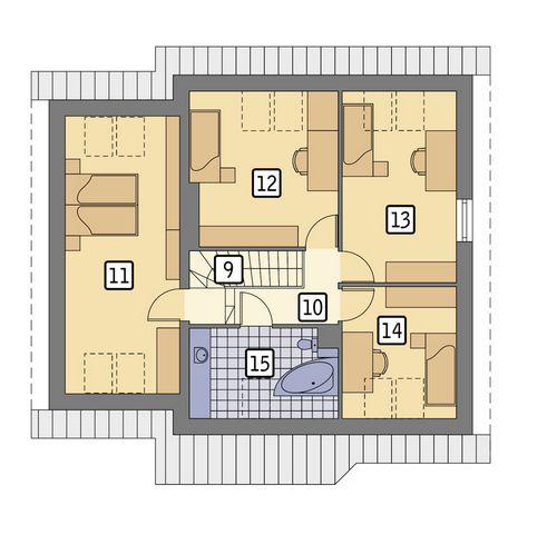 Rzut poddasza POW. 91,4 m²