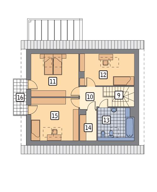 Rzut poddasza POW. 79,7 m²
