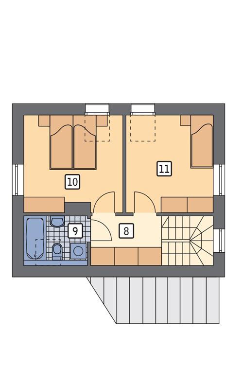 Rzut poddasza POW. 39,4 m²
