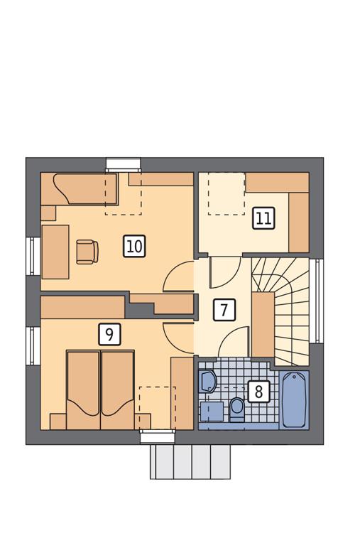 Rzut poddasza POW. 44,2 m²