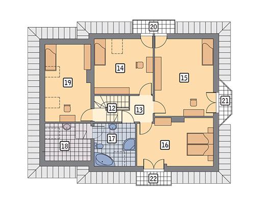 Rzut poddasza POW. 112,3 m²