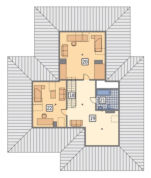 Rzut poddasza POW. 98,3 m²