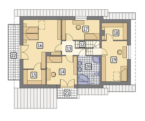 Rzut poddasza POW. 112,2 m²
