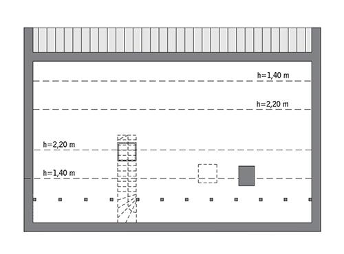 Rzut poddasza lustro: Do indywidualnej adaptacji (44,7 m2 powierzchni użytkowej)