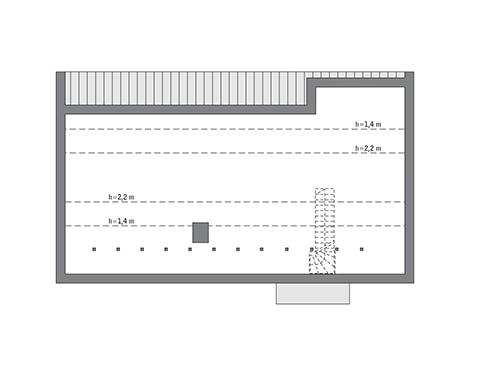 Rzut poddasza: do indywidualnej adaptacji (56,1 m2 powierzchni użytkowej)