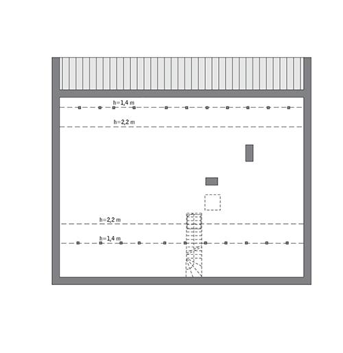 Rzut poddasza lustro: Do indywidualnej adaptacji (97,1 m2 powierzchni użytkowej)