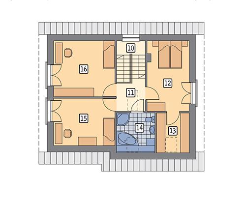 Rzut poddasza POW. 67,3 m²