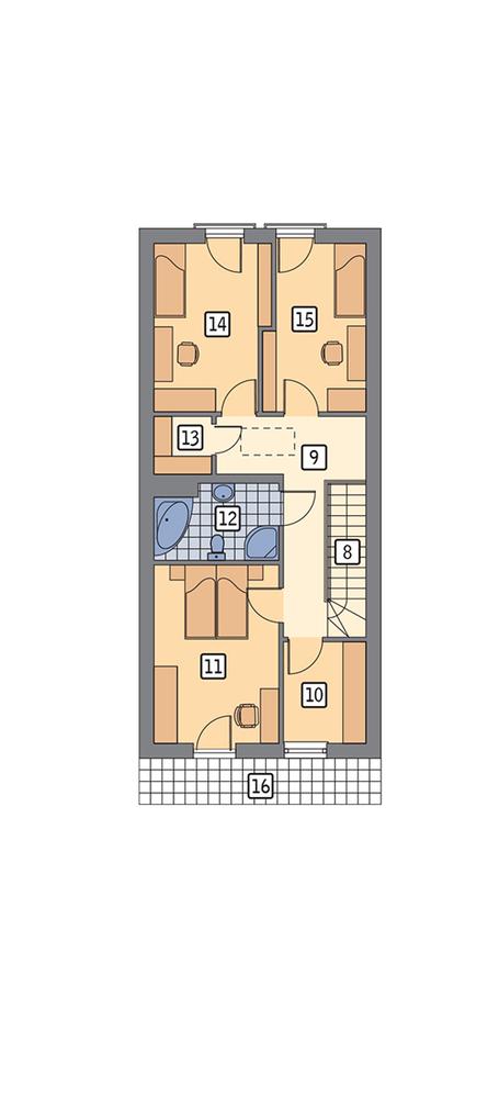 Rzut poddasza POW. 73,9 m²