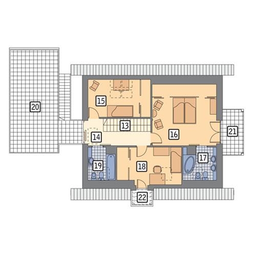Rzut poddasza POW. 115,2 m²