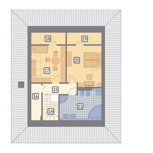 Rzut poddasza POW. 79,3 m²
