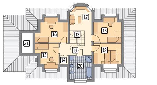 Rzut poddasza POW. 137,8 m²