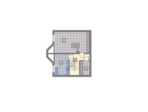 Rzut piwnicy POW. 52,3 m²