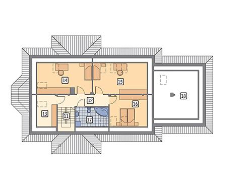 Rzut poddasza POW. 111,9 m²