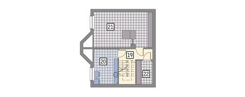 Rzut piwnicy POW. 52,3 m²