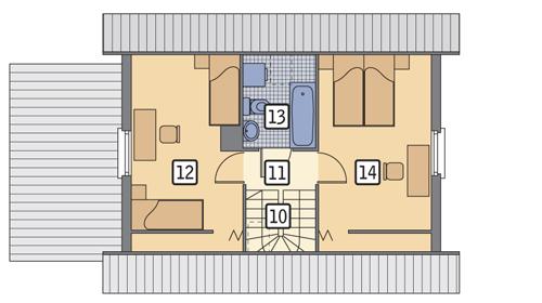 Rzut poddasza POW. 39,6 m²