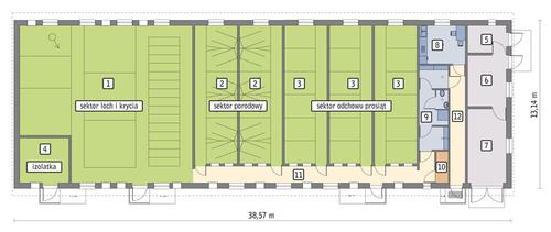 Rzut przyziemia POW. 441,8 m²