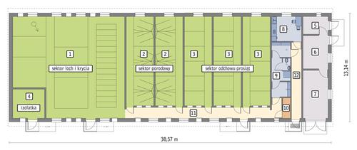 Rzut przyziemia POW. 441,8 m²