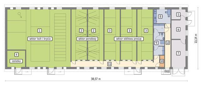 Rzut przyziemia POW. 441,8 m²
