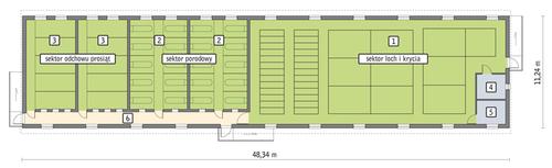 Rzut przyziemia POW. 483,6 m²