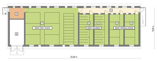 Rzut przyziemia POW. 251,0 m²
