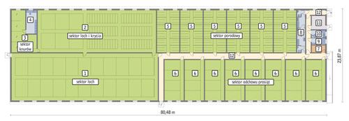 Rzut przyziemia POW. 1 760,1 m²