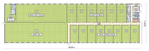 Rzut przyziemia POW. 1 760,1 m²