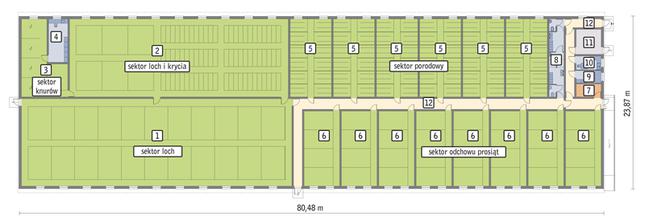 Rzut przyziemia POW. 1 760,1 m²