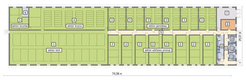 Rzut przyziemia POW. 1 305,9 m²