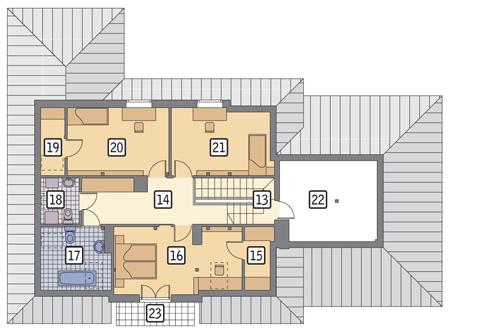 Rzut poddasza POW. 130,6 m²
