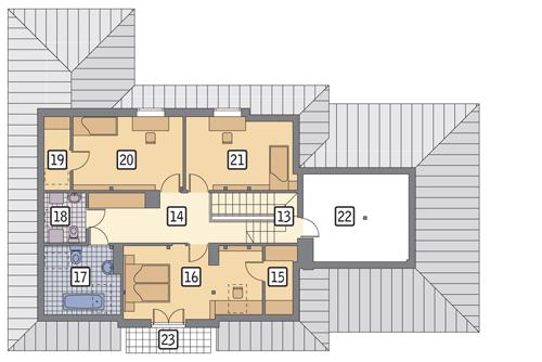 Rzut poddasza POW. 130,6 m²