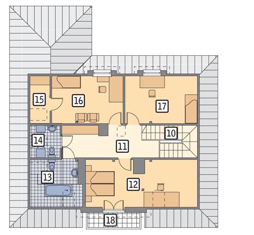 Rzut poddasza POW. 93,6 m²