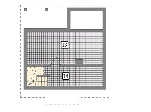 Rzut piwnicy POW. 32,7 m²