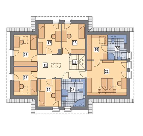 Rzut poddasza POW. 136,2 m²