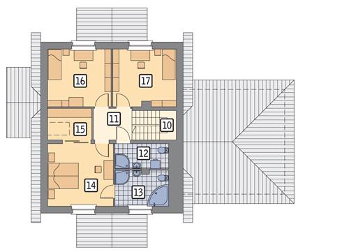 Rzut poddasza POW. 74,2 m²
