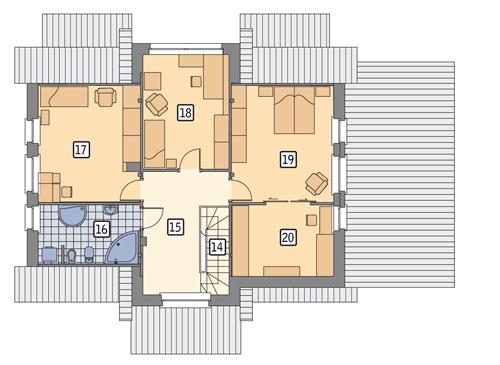 Rzut poddasza POW. 93,4 m²