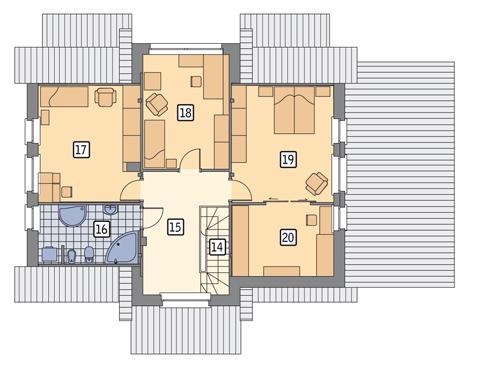 Rzut poddasza POW. 93,4 m²