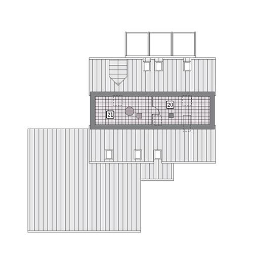 Rzut strychu POW. 42,2 m²